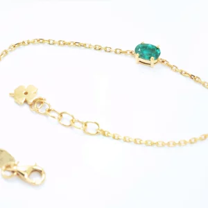 Goldenes Armband mit grünem Smaragd – 1.80g Gold & 4.50 ct