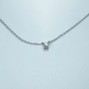 Weisse Gold-Halskette mit 1.00 ct Diamant – elegant & hochwertig